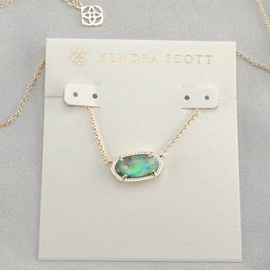 Kendra Scott Elisa Gold Pendant Necklace in Lilac Abalone